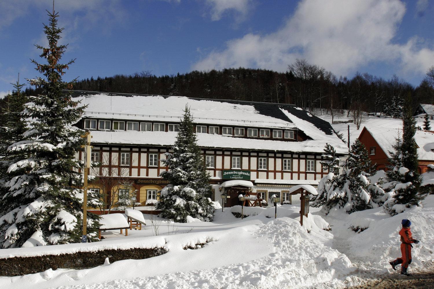 Wanderhotel Sonnebergbaude Waltersdorf  Exteriör bild